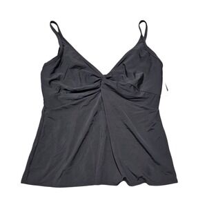 NEW Curve by‎ Sunsets Black Twist Front Tankini Top 18W 377D/DD Underwire